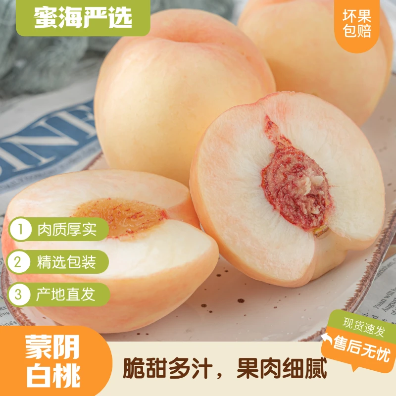 【蜜海严选】蒙阴白桃3斤/4.5斤清脆鲜美可口脆甜多汁现摘现发