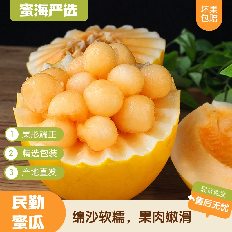 【蜜海严选】民勤蜜瓜8-9斤装绵沙软糯果肉嫩滑个大肉厚香甜脆爽