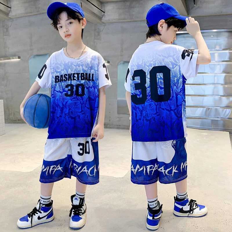 儿童速干篮球服30号短袖套装男童2025新款运动男孩帅气夏装童装潮
