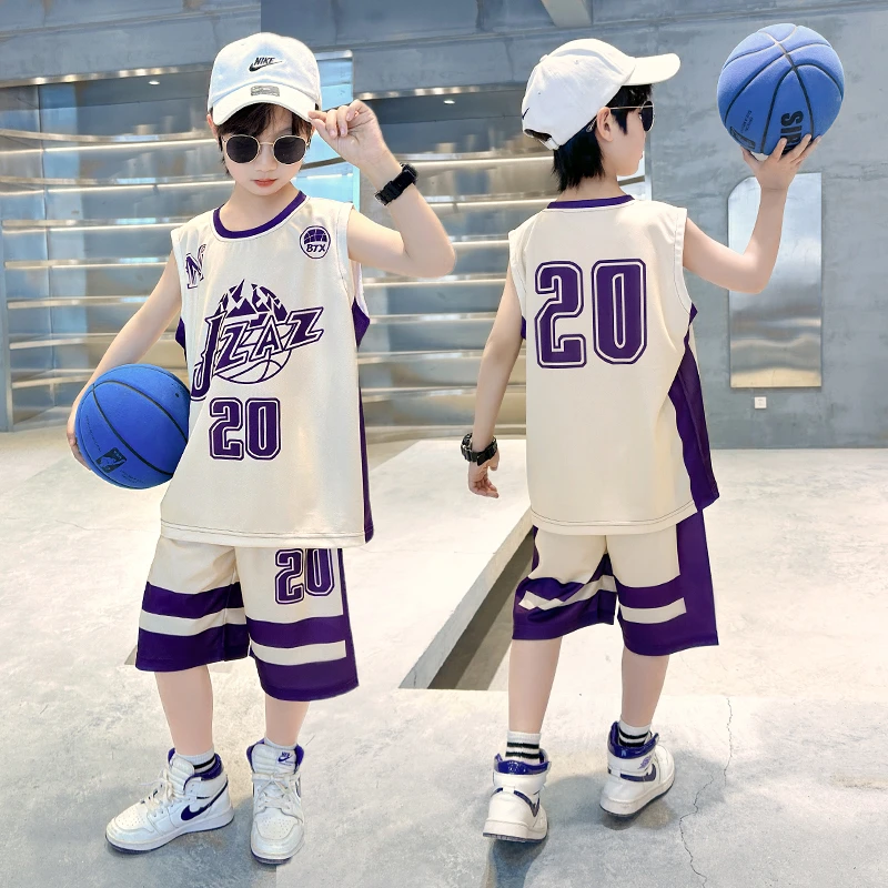 男童篮球服儿童速干运动套装2025夏季新款中大童男孩薄款训练球衣