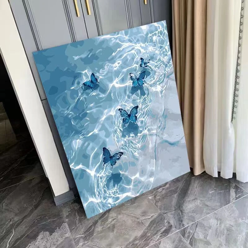 diy数字油画新版画布易覆盖上色大幅零基础风景绘画填色装饰画