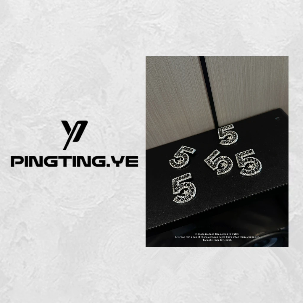 非金属珐琅胸针 精致复古小众经典时尚简约百搭数字胸针