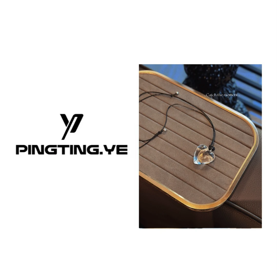 非金属树脂项链 气质时尚百搭小众坠链简约爱心项链