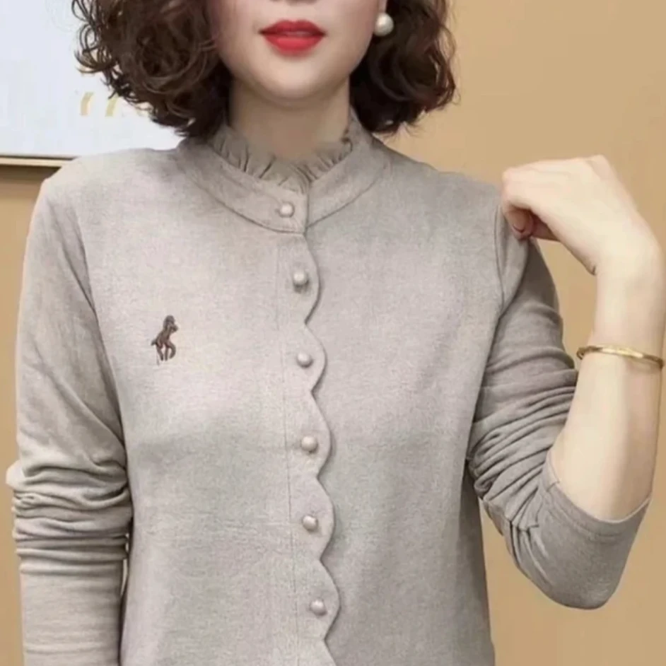 德绒【加绒加厚】2024新品时尚气质百搭减龄套头打底衫