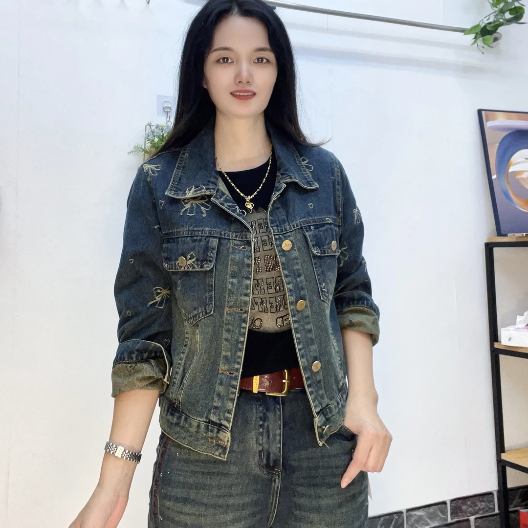 秋季新款韩系重工牛仔外套920