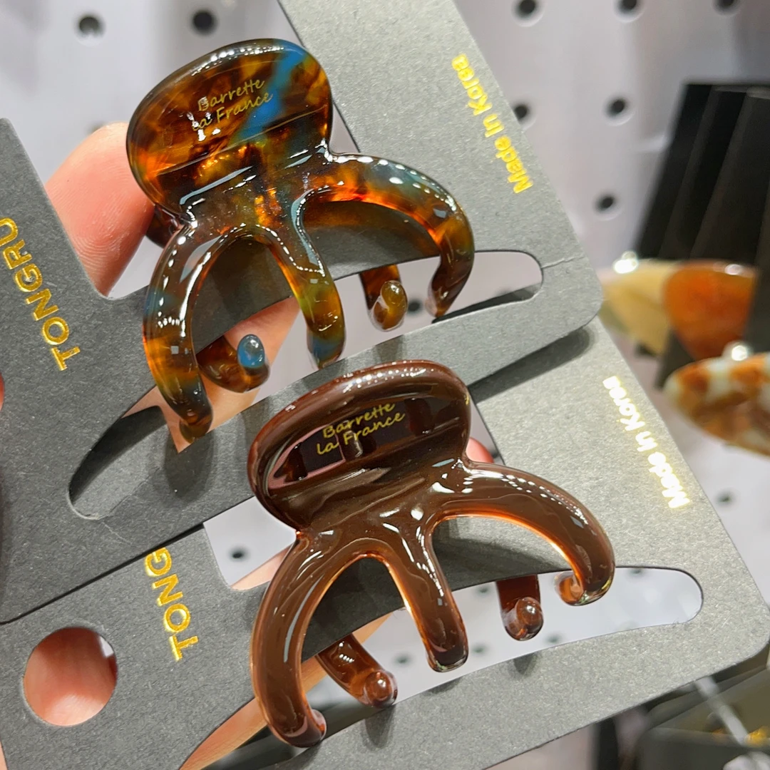 网红醋酸厚板时尚中小号马尾增高半扎明星同款饰品发卡鲨鱼夹夹子