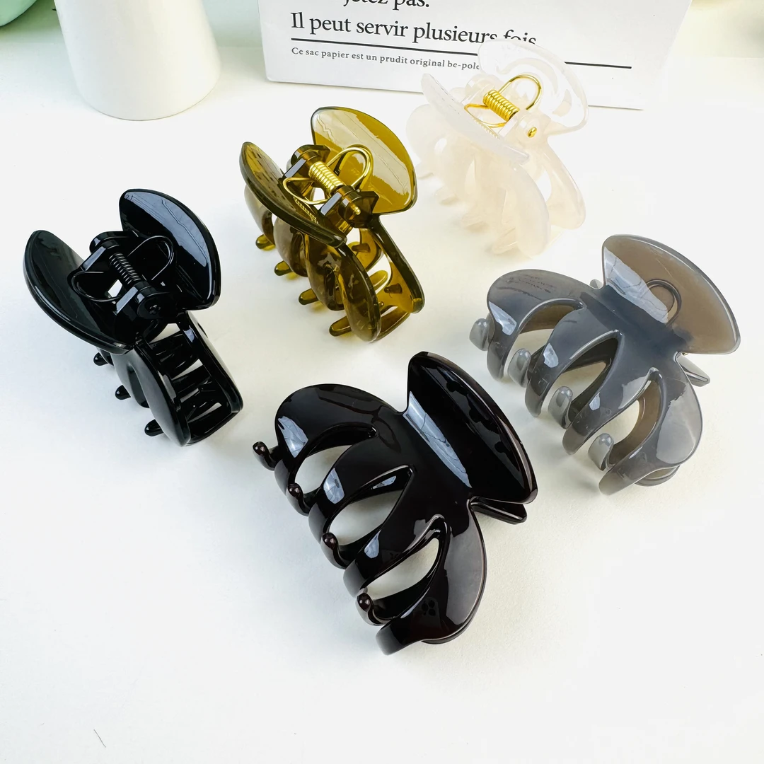 韩式新款小南瓜抓夹全盘半扎气质简约复古马尾夹头饰优雅百搭高级