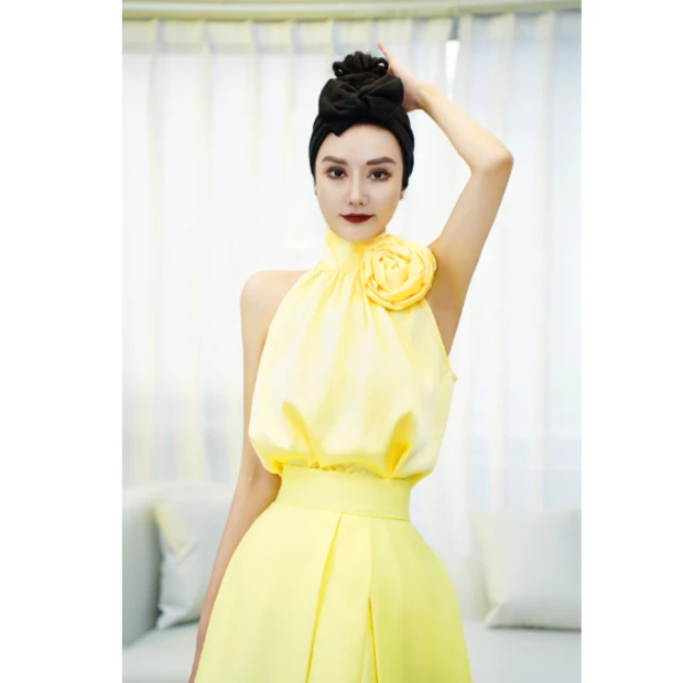 【星姐推荐】星原创高级定制【黄色枫叶】设计师款小众气质轻奢套装