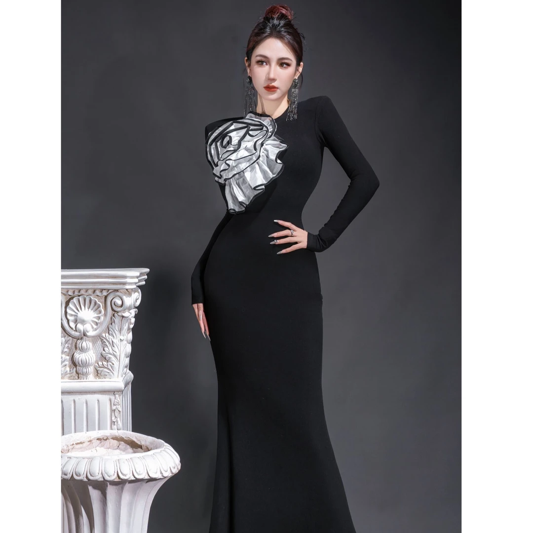 【星姐推荐】星原创高级定制【春野森会】设计师款秋冬加绒修身鱼尾裙