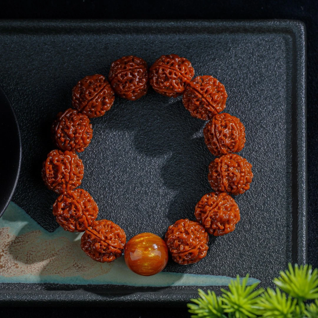 五瓣20➕料手串包浆文玩二代 配饰深尼泊尔金刚菩提手串