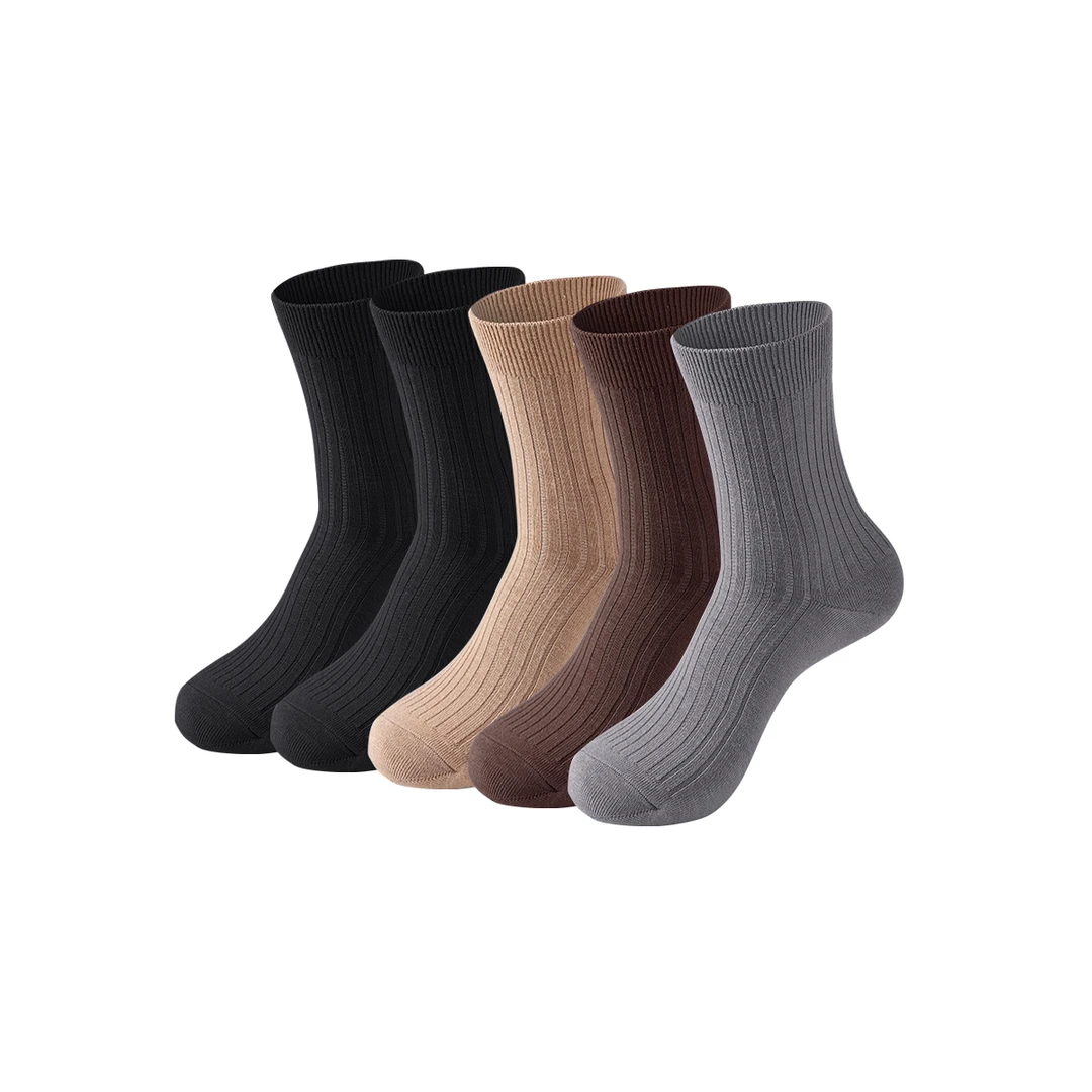 【靠谱之光】 男女双针罗纹中筒驼绒袜240971/240972