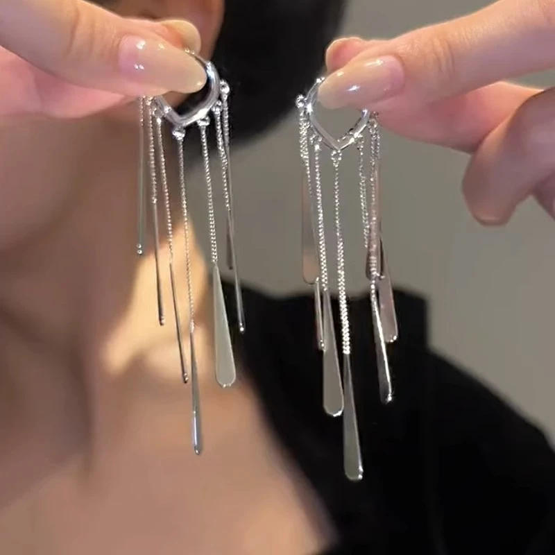 流苏超仙耳环女长款气质耳钉网红耳饰小众高级设计感复古简约温柔