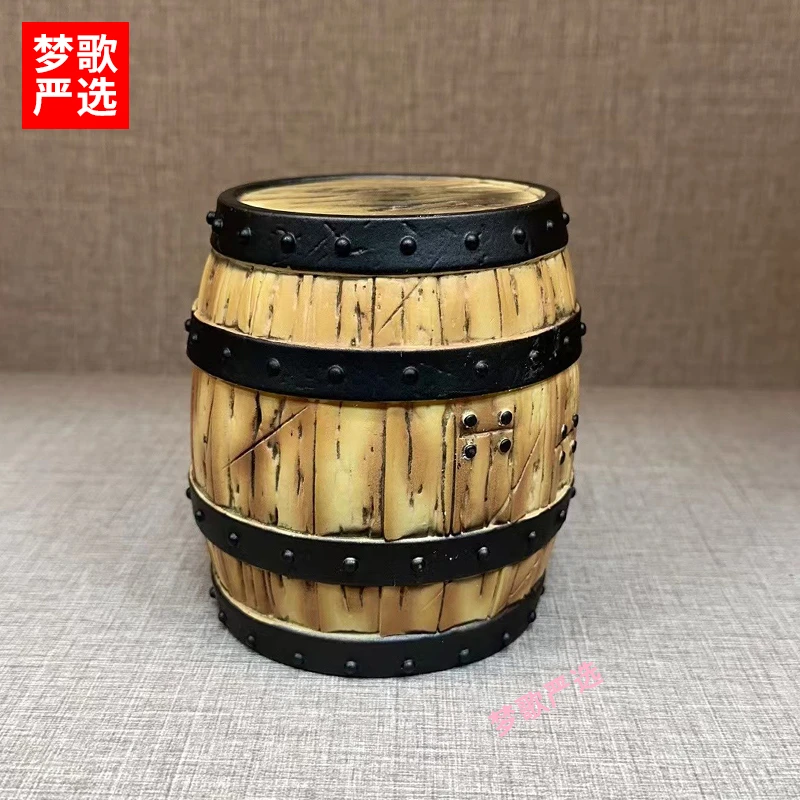 海贼王酒桶手办10cm*7.5cm木桶配件PVC手办模型场景地台百搭底座