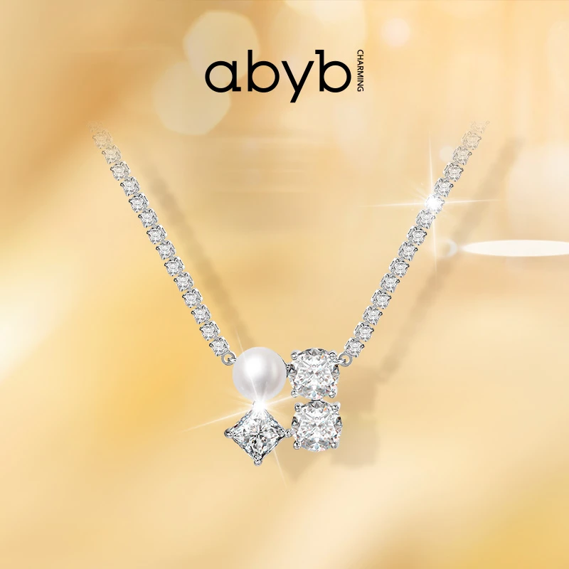 ABYBCHARMING 铜合金项链  月光宝盒项链坠链时尚轻奢小众经典