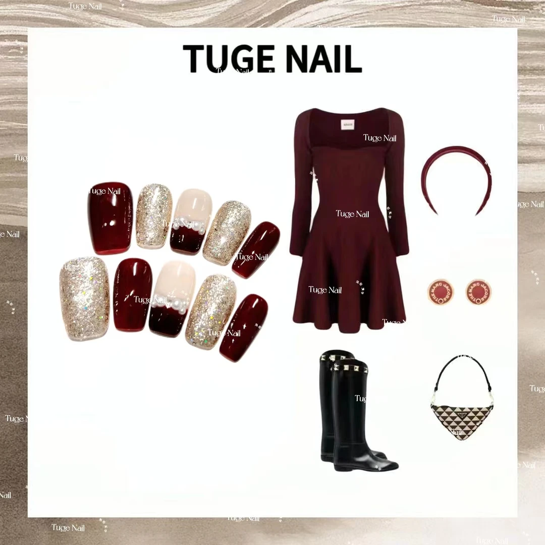 TugeNail "麋鹿"【小侨专属】2023秋冬高级复古极简小众设计师美甲