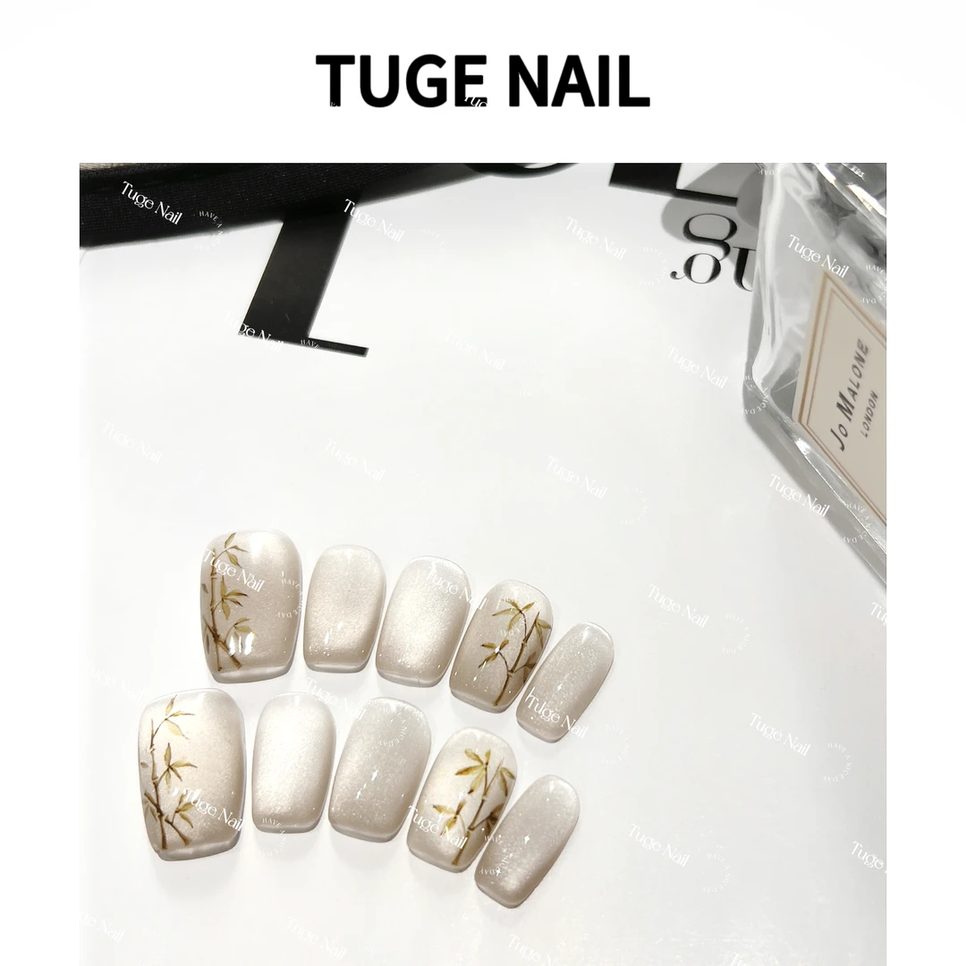 TugeNail“蒸蒸日上”2023秋冬高级复古极简小众设计师美甲TG230095