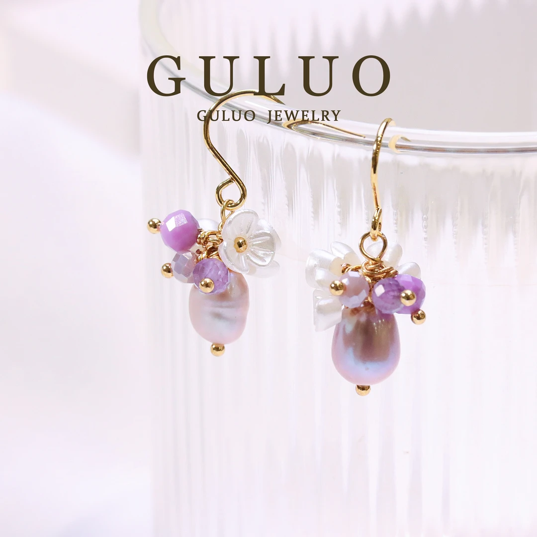 合金仿珍珠耳饰 铃兰花百搭小众气质精致耳钉1210