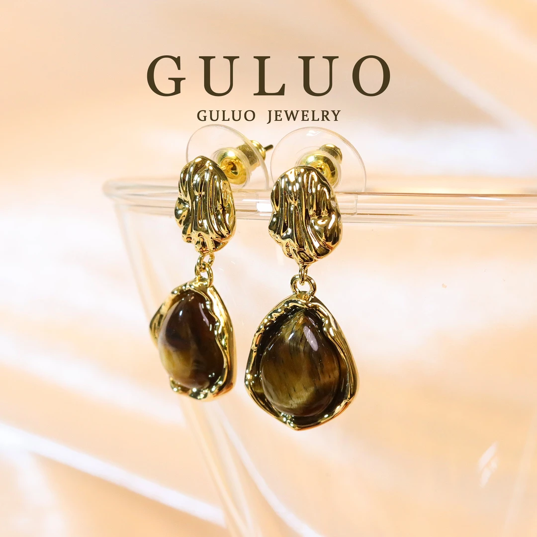 合金仿珍珠耳饰 古风轻奢水滴经典耳钉1692