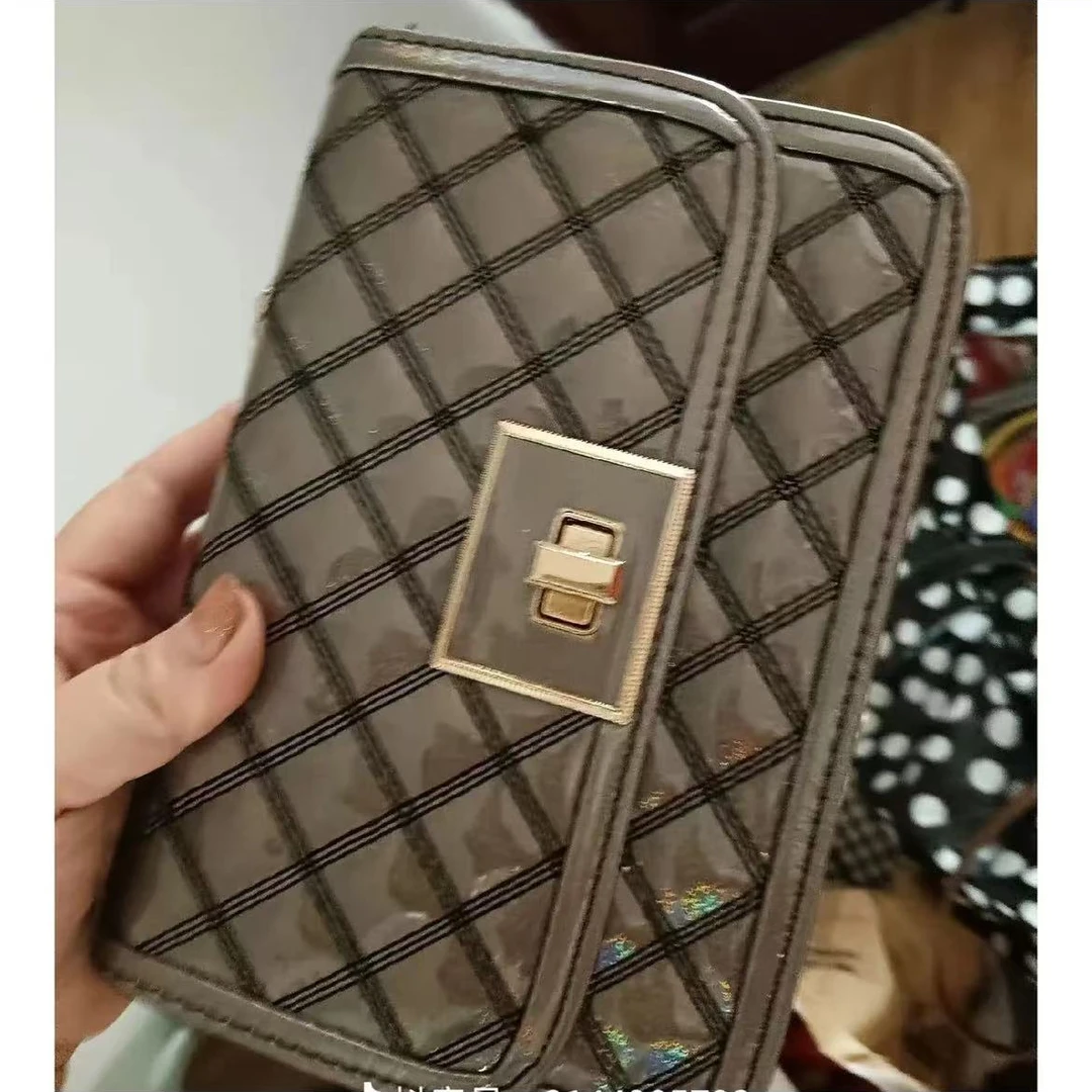 单肩包包西太后包包格纹中号腋下斜跨包