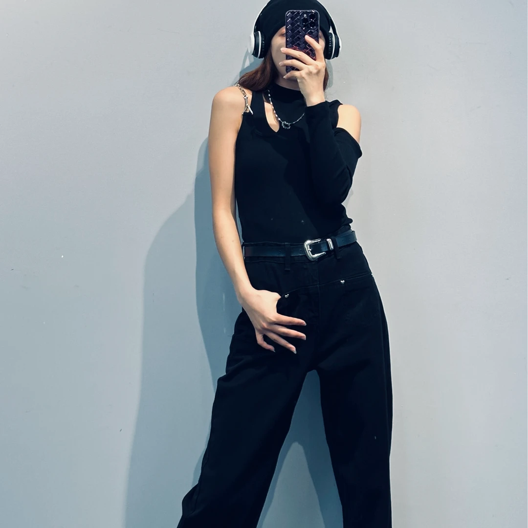 辣妹工装街头复古美式AAA501-600背心吊带