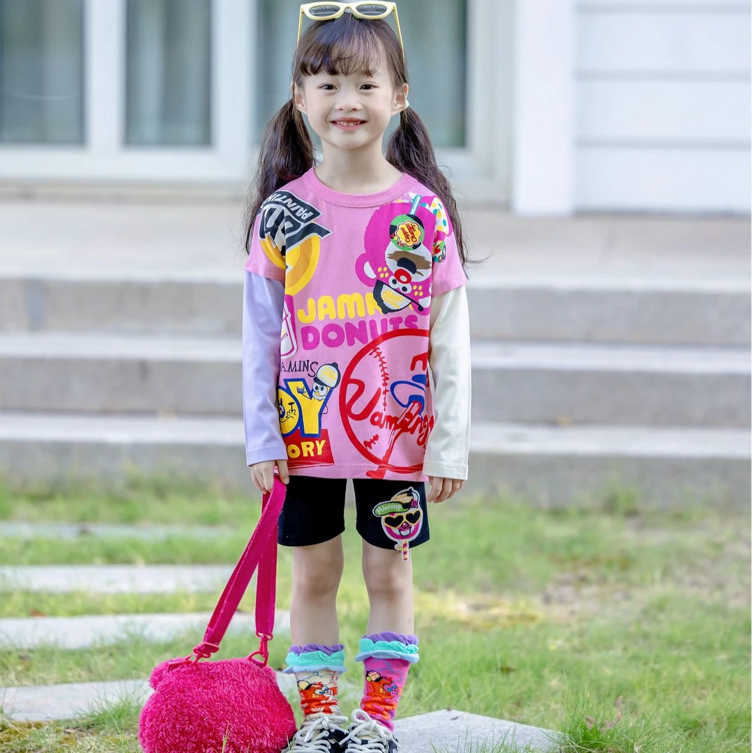 【现货清仓福利】JAM新款满印假两件长袖T恤J05