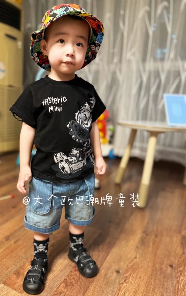 【清仓福利】黑超高定1:1破烂破洞复古短袖T恤纯棉水印