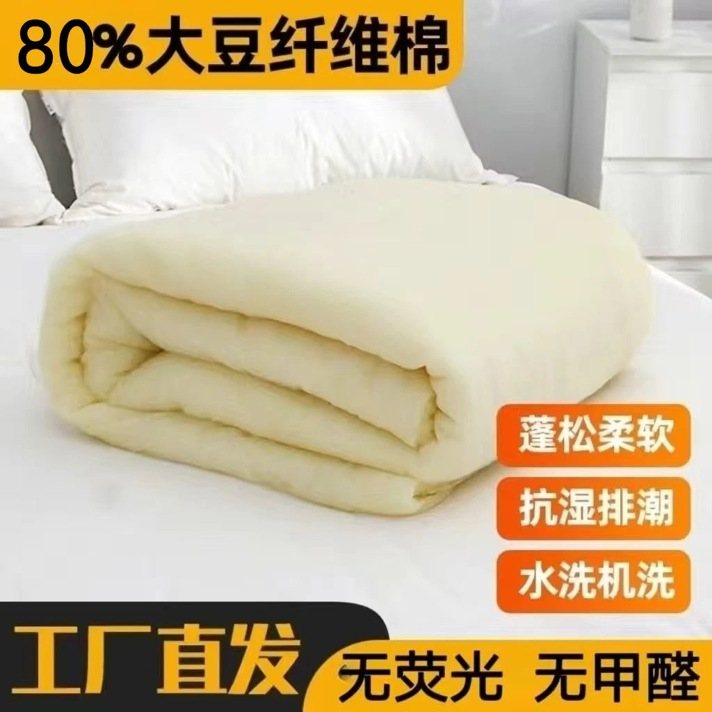 大豆纤维棉冬被被子被子秋冬款机洗加厚家用被子被芯大豆棉被芯