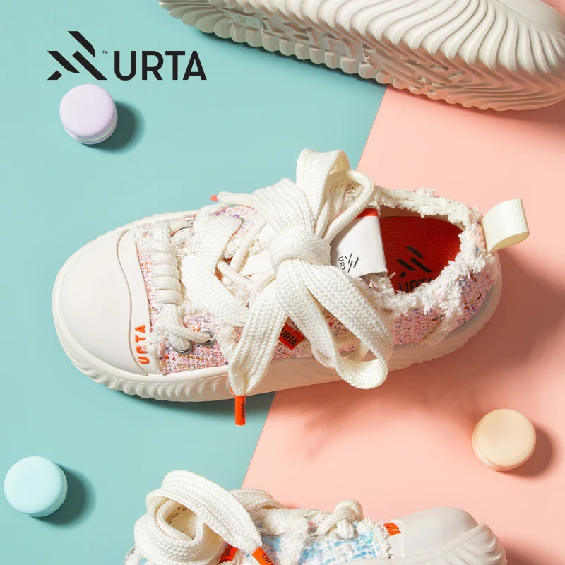 URTA草履虫系列 URTA 涨粉了 织物 溶胶低帮 时尚 板鞋 女款粉色
