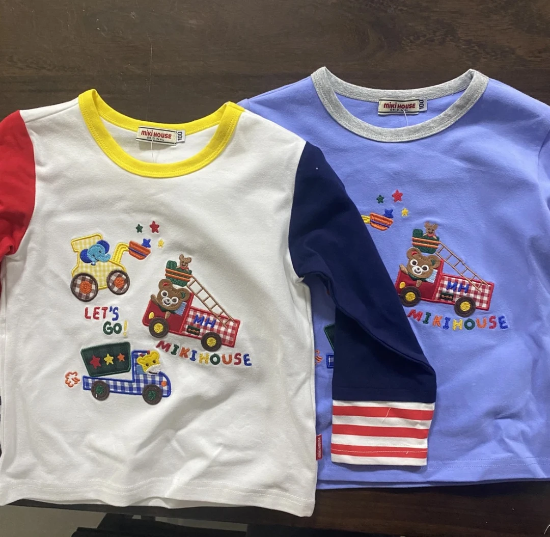 24秋款新款 宝宝工地熊长袖打底T恤