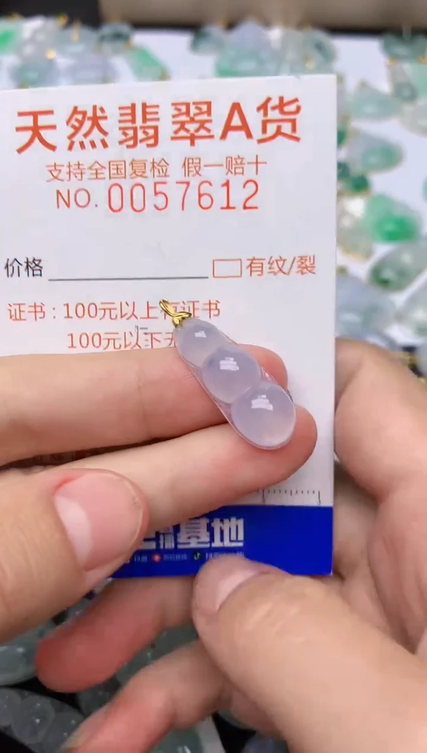 【闪购商品】翡翠颈饰18K金镶嵌290天然翡翠A货