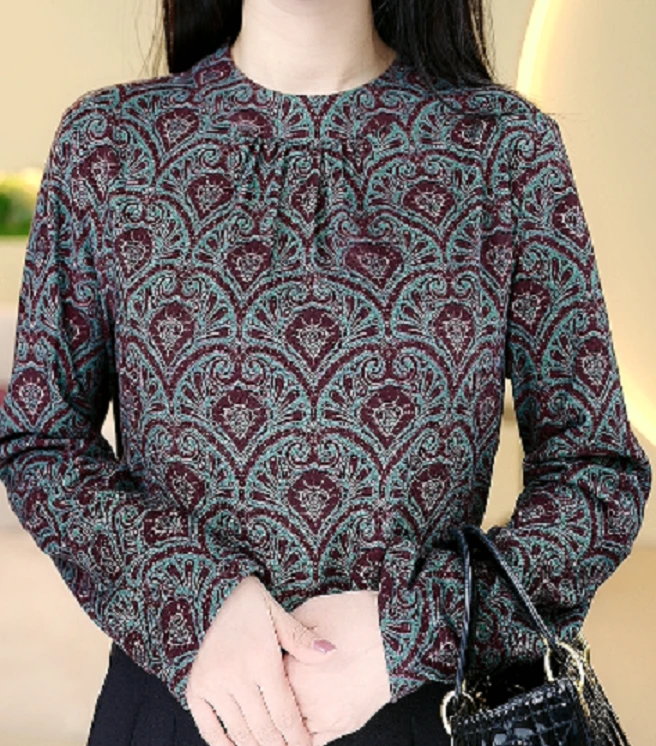 孔雀花杭州气质高端大码秋季新款小衫ZF-G72
