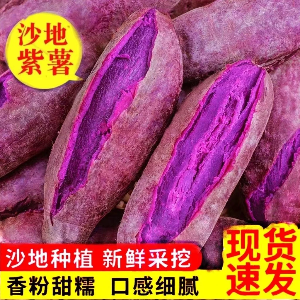 紫薯新鲜1/2/3/5/9斤现挖农家沙地紫心蜜薯地瓜番薯山芋新鲜紫薯