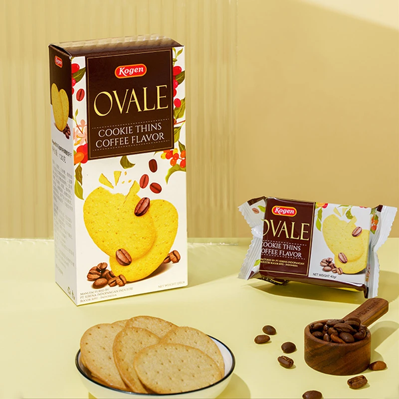 印尼进口Kogen咖啡味薄脆酥脆饼干早餐下午茶点心薄脆饼干
