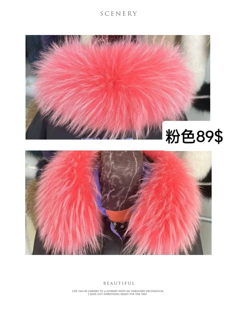 貉子毛领子真毛狐狸毛领派克服帽领通用羽绒服毛领单卖
