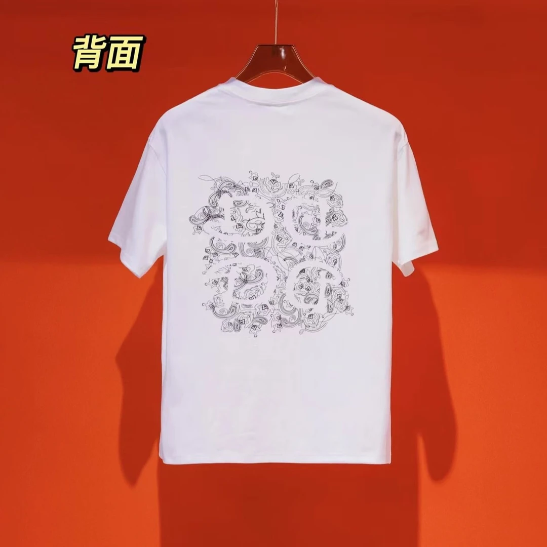 【D设计抽象花】轻奢重磅棉純棉潮流T恤夏款上衣男士夏季高奢短袖