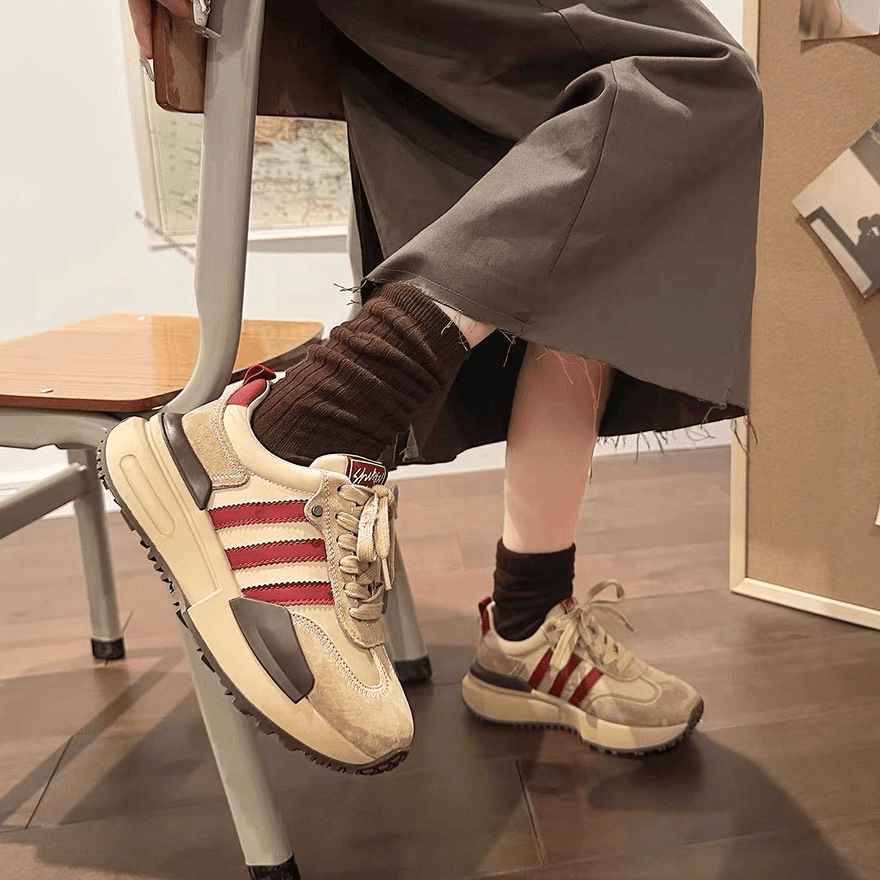 2023新款爆款显脚小秋季阿甘鞋女厚底百搭小众潮运动老爹鞋女