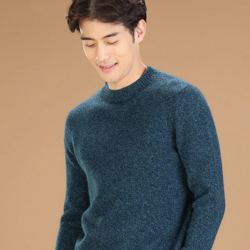 粗针三股加厚100%纯羊绒衫男款圆领2025冬季青年山羊绒毛衣针织衫
