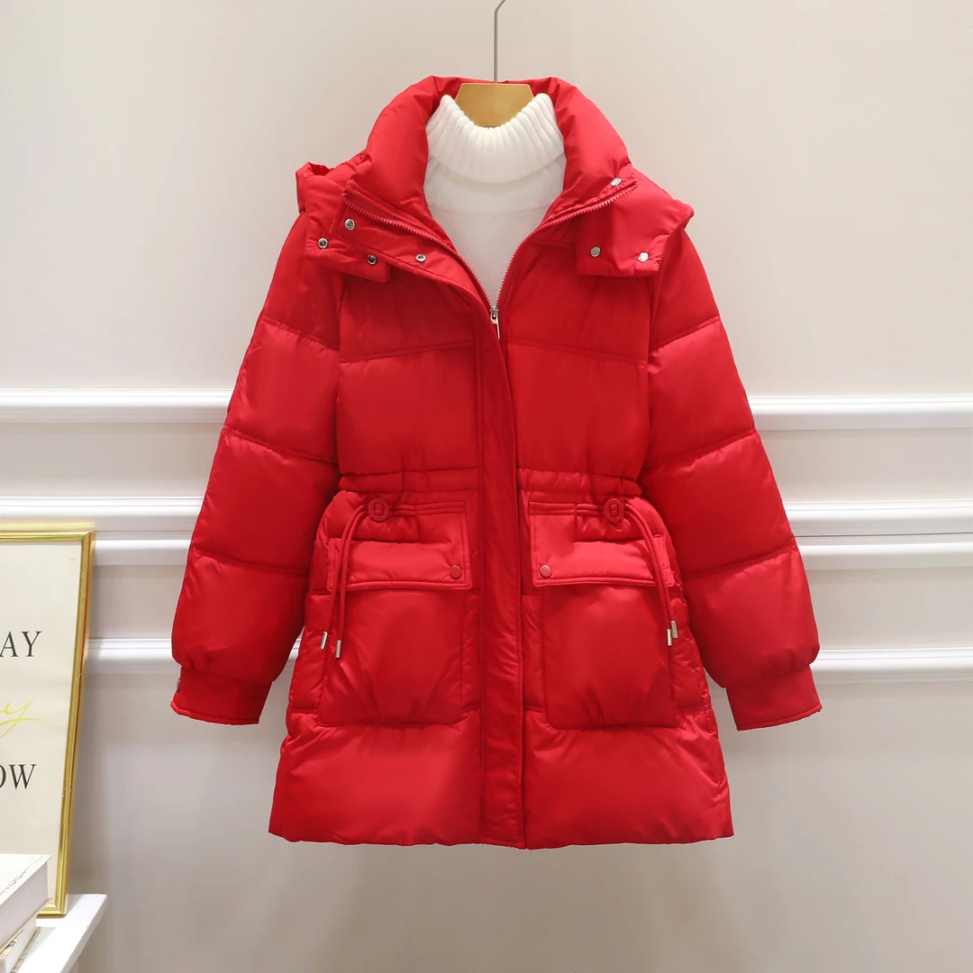 厂家直销中长款棉服2024年爆款韩版时尚收腰显瘦洋气棉衣加厚外套