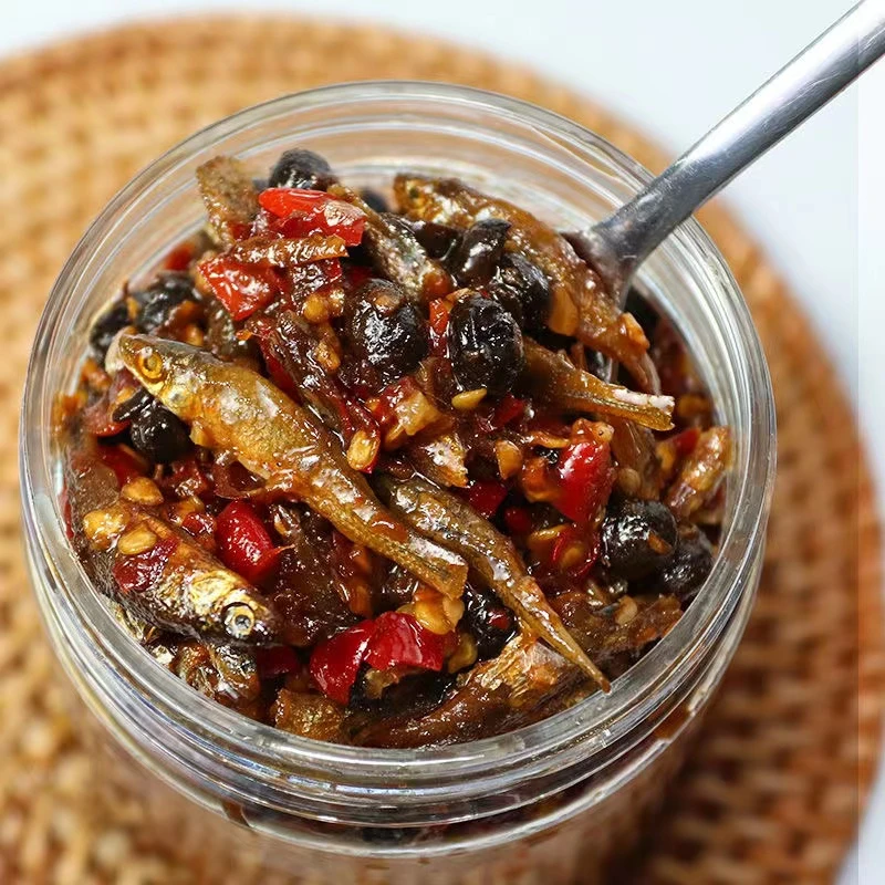 柴火鱼下饭菜瓶装火焙鱼湖南特产香辣小鱼仔辣椒酱下酒菜即食熟食