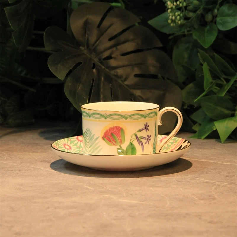 【闪购商品】 V210薄荷糖轻奢蒲公英双拼色骨瓷欧式咖啡杯2851