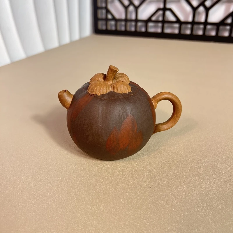 【闪购商品】 J420全手工小品容量约150ml山竹型仿生紫砂茶壶3403