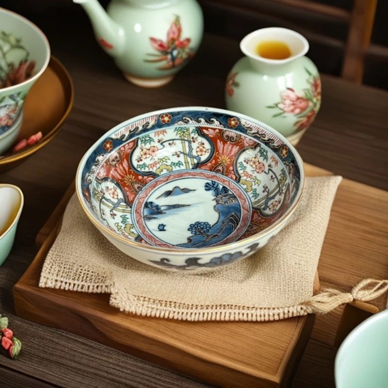 Y27清右衞门描金直径15cm手绘陶瓷深碗3051