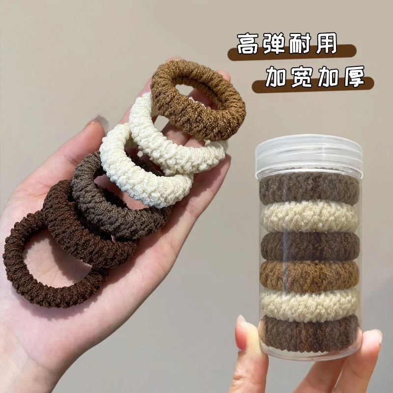 新款加粗加厚发饰加宽扎头发橡皮筋发圈头绳扎马尾高弹力耐用发绳