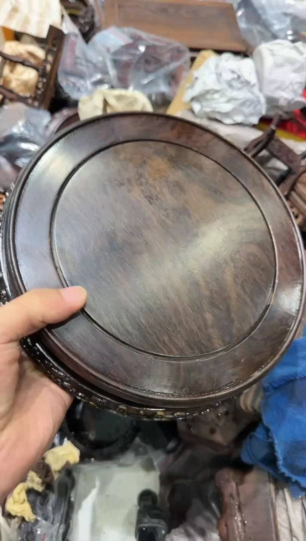 【闪购商品】木231红木底座花架摆件