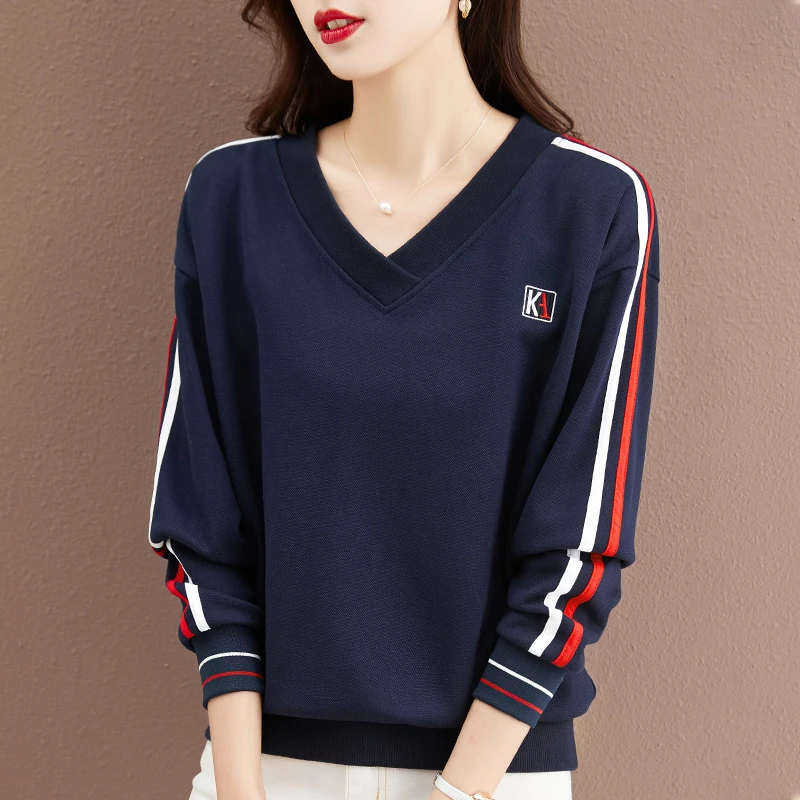 2025新款薄款卫衣休闲百搭长袖上衣显瘦肉洋气减龄卫衣宽松女装潮