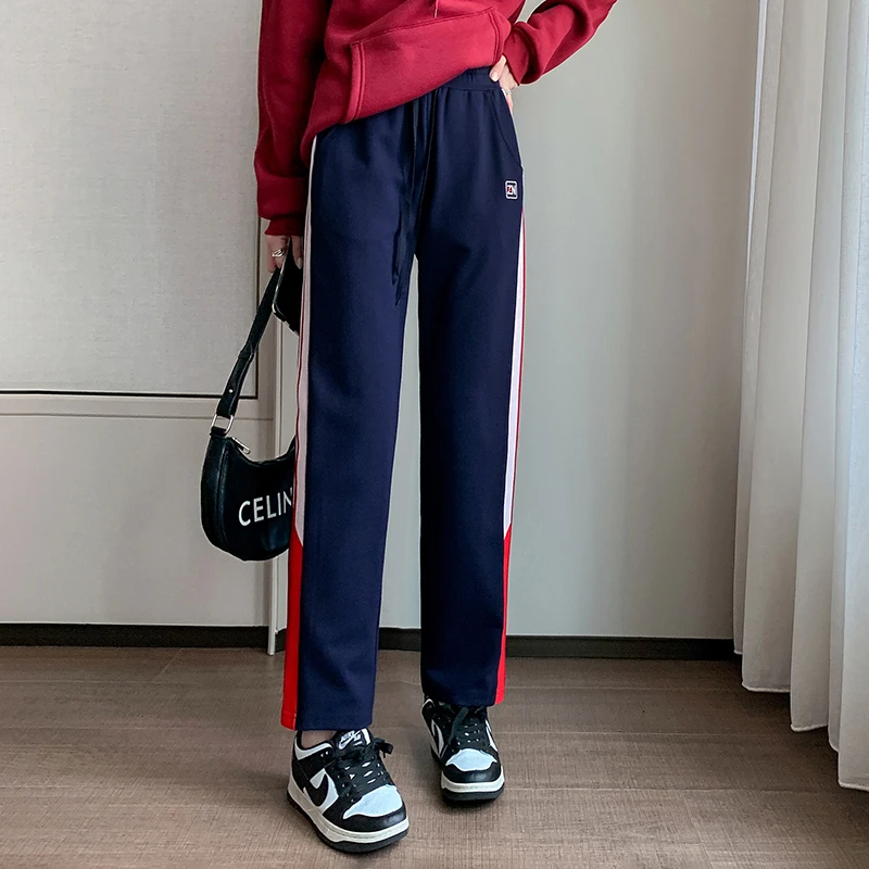 2025年新款春季时尚长裤百搭减龄女士休闲裤长裤洋气直筒小脚裤