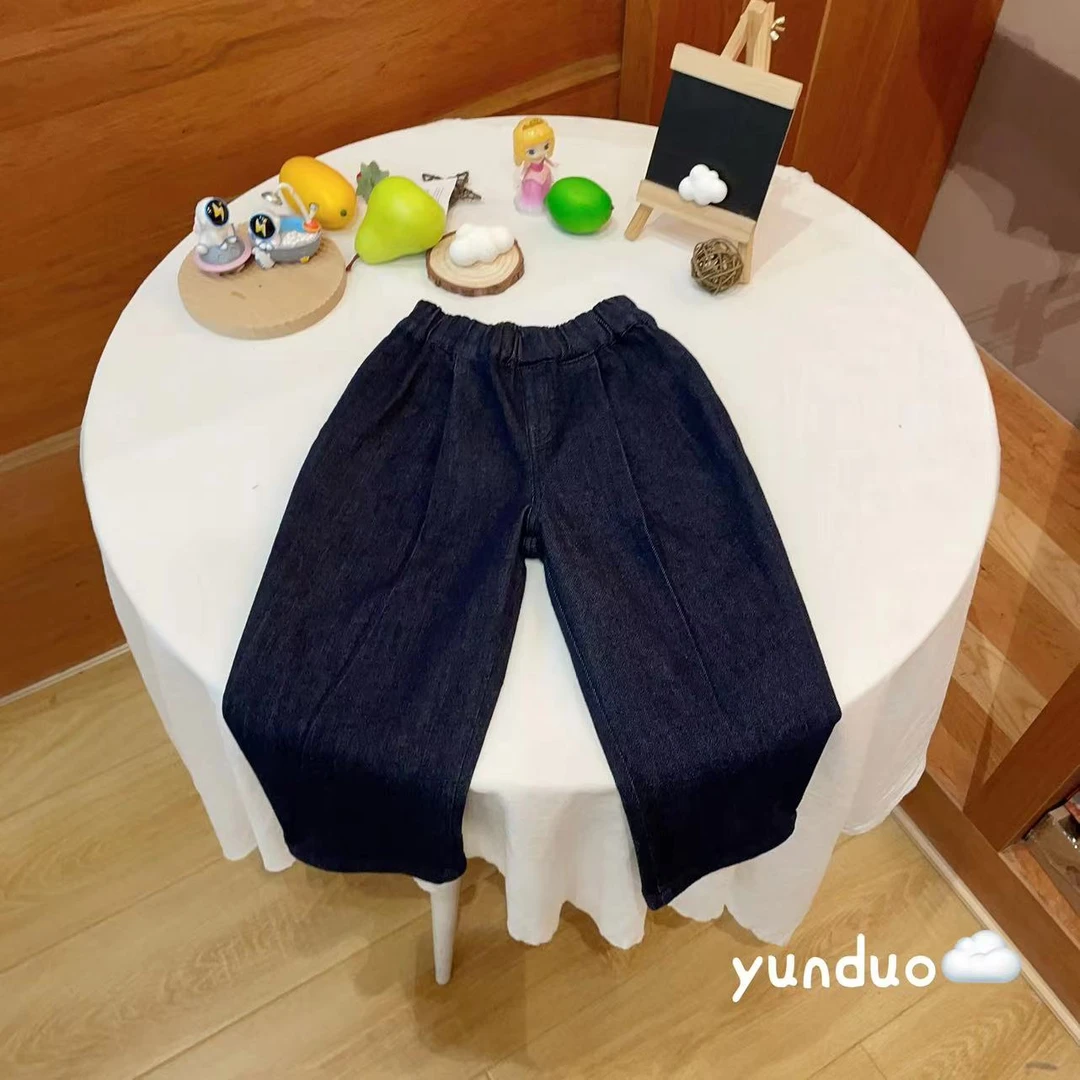 【云朵小葵】儿童纯色可两穿实穿百搭休闲酷girl牛仔裤083219