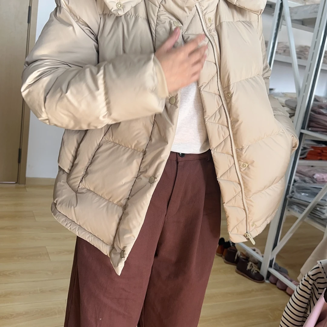 【原韩D】成人高级纯色带帽羽绒服