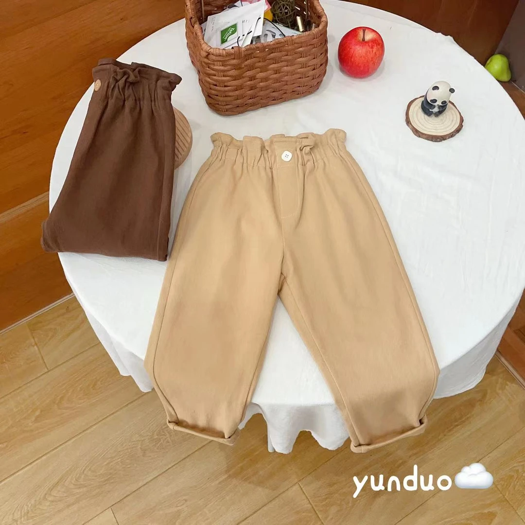 【原韩D】儿童冬季加厚花苞腰一粒扣牛仔裤083283