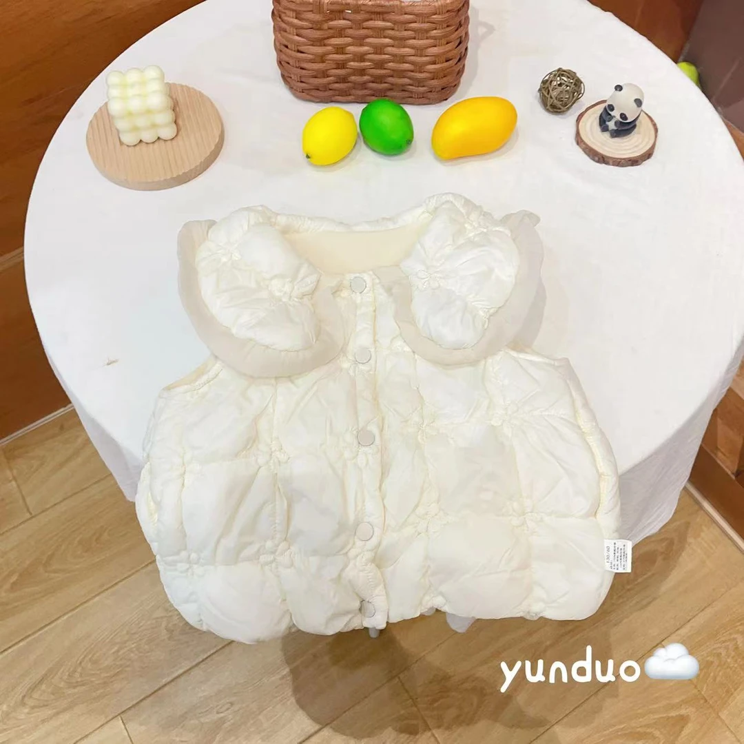 【勿忘我】儿童碎花满印娃娃领百搭公主风马甲404929